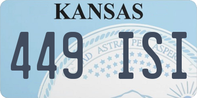KS license plate 449ISI