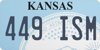 KS license plate 449ISM