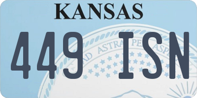 KS license plate 449ISN