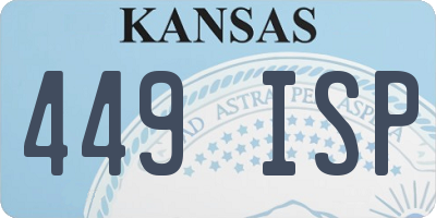 KS license plate 449ISP