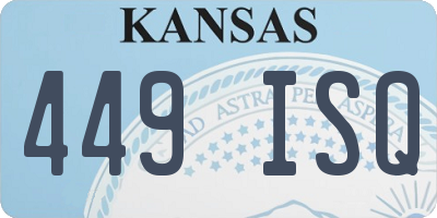 KS license plate 449ISQ