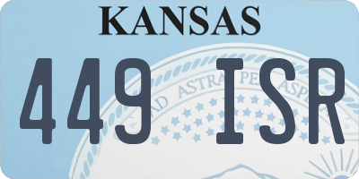 KS license plate 449ISR