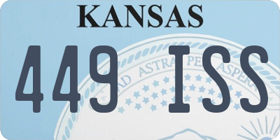 KS license plate 449ISS