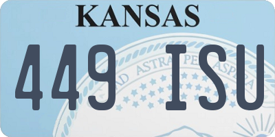 KS license plate 449ISU