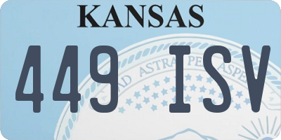 KS license plate 449ISV