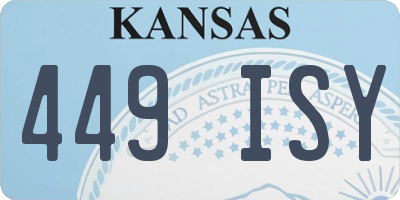 KS license plate 449ISY