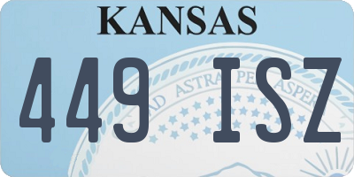 KS license plate 449ISZ