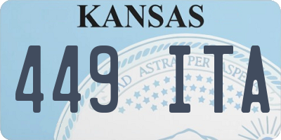 KS license plate 449ITA