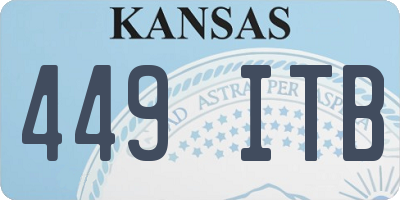 KS license plate 449ITB