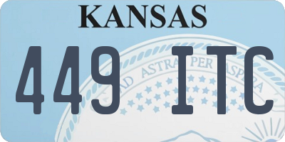 KS license plate 449ITC