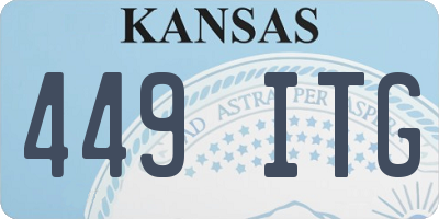 KS license plate 449ITG