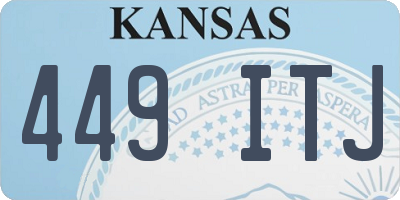 KS license plate 449ITJ