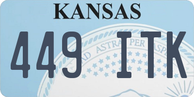 KS license plate 449ITK