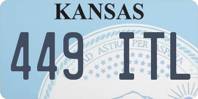 KS license plate 449ITL