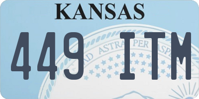 KS license plate 449ITM