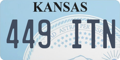 KS license plate 449ITN