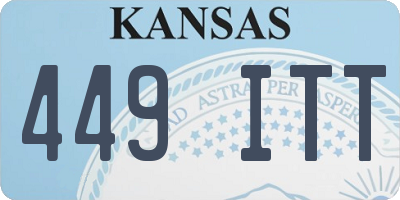 KS license plate 449ITT