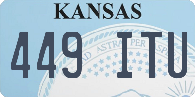 KS license plate 449ITU