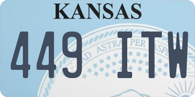 KS license plate 449ITW