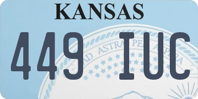 KS license plate 449IUC