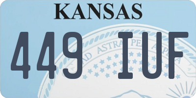KS license plate 449IUF