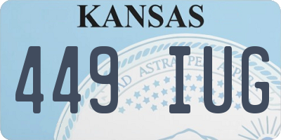 KS license plate 449IUG