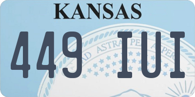 KS license plate 449IUI