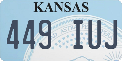 KS license plate 449IUJ