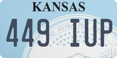 KS license plate 449IUP