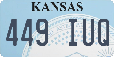 KS license plate 449IUQ