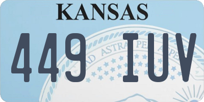 KS license plate 449IUV