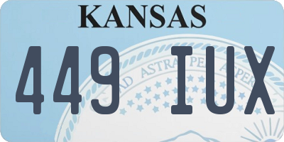 KS license plate 449IUX