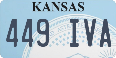 KS license plate 449IVA
