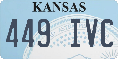 KS license plate 449IVC