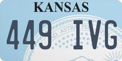 KS license plate 449IVG