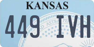 KS license plate 449IVH