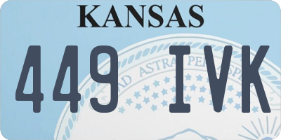 KS license plate 449IVK