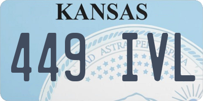 KS license plate 449IVL