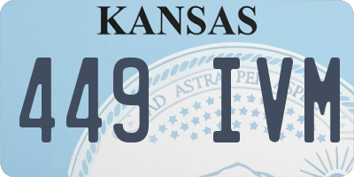 KS license plate 449IVM