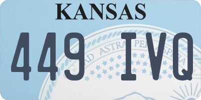 KS license plate 449IVQ