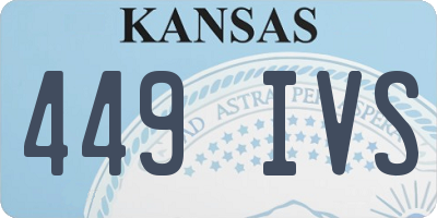 KS license plate 449IVS