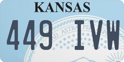 KS license plate 449IVW