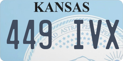 KS license plate 449IVX