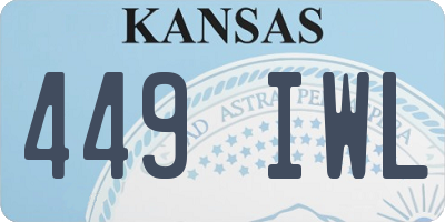 KS license plate 449IWL