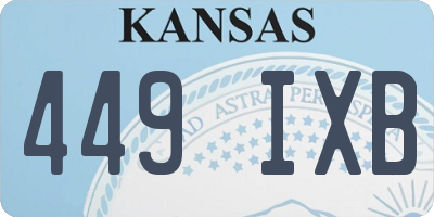 KS license plate 449IXB