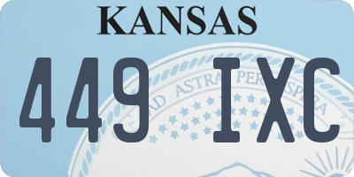 KS license plate 449IXC