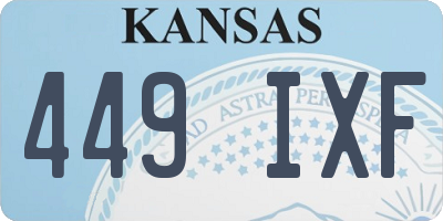 KS license plate 449IXF