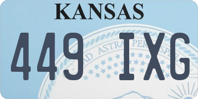 KS license plate 449IXG