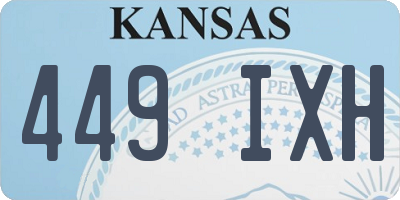 KS license plate 449IXH