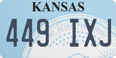 KS license plate 449IXJ
